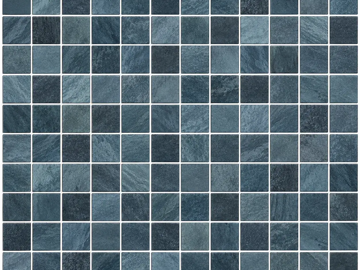 Amostra de revestimento cerâmico para piscina em tom cinza